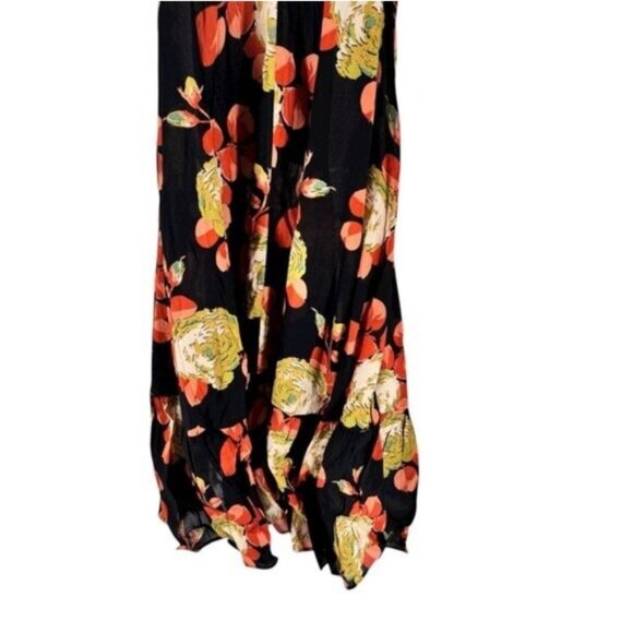 The Great NEW Cabbage Rose Print The Geranium Dress Black Floral Maxi Dress M - Picture 6 of 11